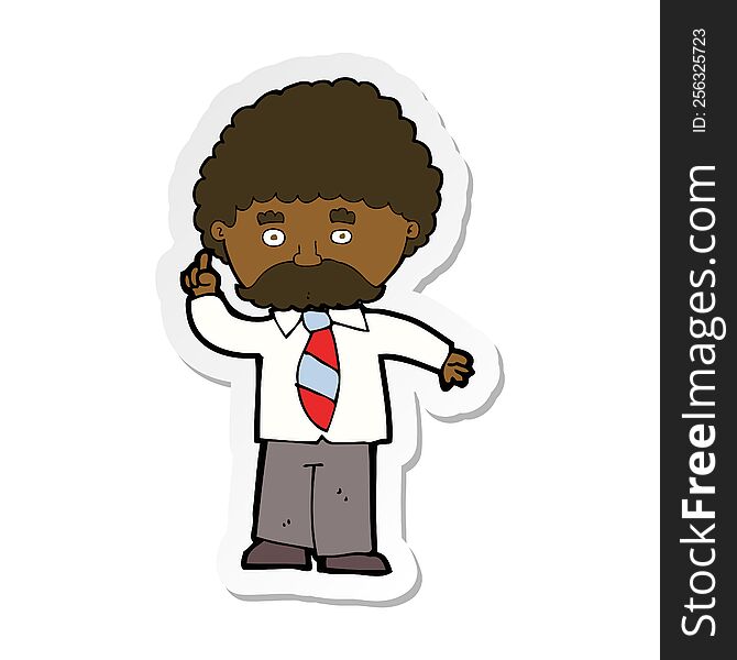 Sticker Of A Cartoon Teacher