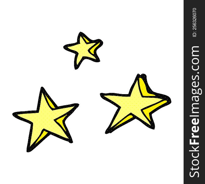 freehand drawn cartoon decorative stars doodle