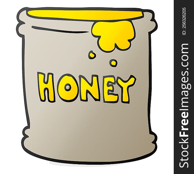 freehand drawn cartoon honey pot