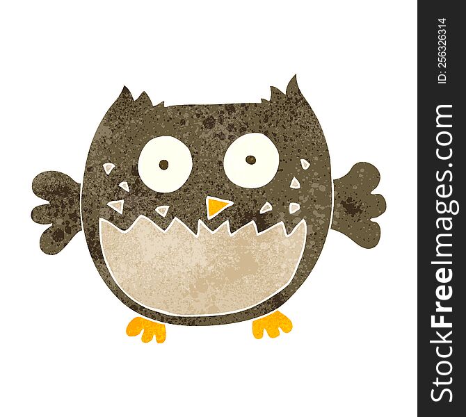Retro Cartoon Owl