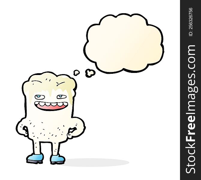 Cartoon Bad Tooth With Thought Bubble
