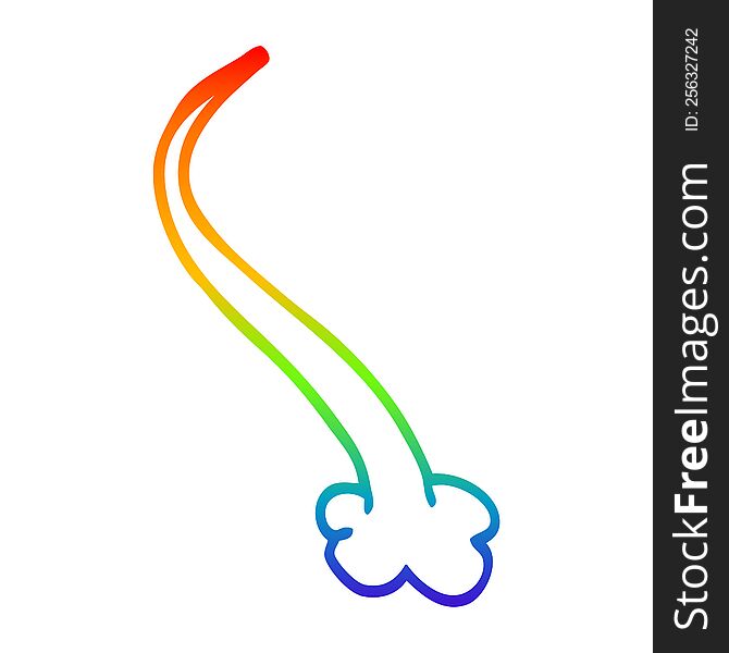 rainbow gradient line drawing of a cartoon expression bubble