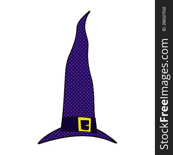 freehand drawn cartoon witch\'s hat. freehand drawn cartoon witch\'s hat