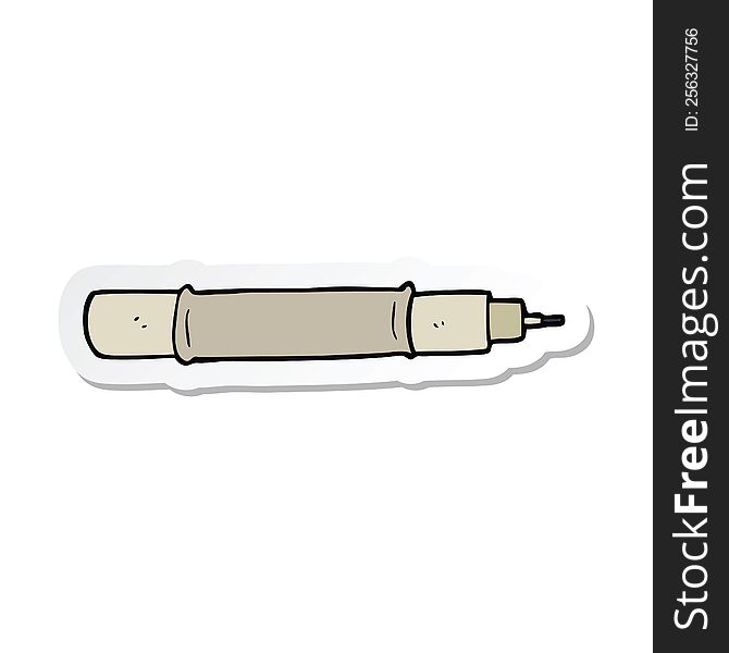 sticker of a cartoon pen