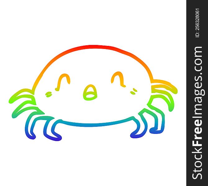Rainbow Gradient Line Drawing Halloween Spider