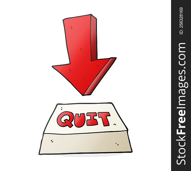 cartoon quit button