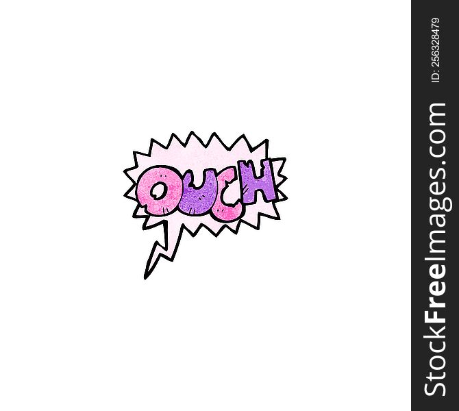 comic book ouch sign