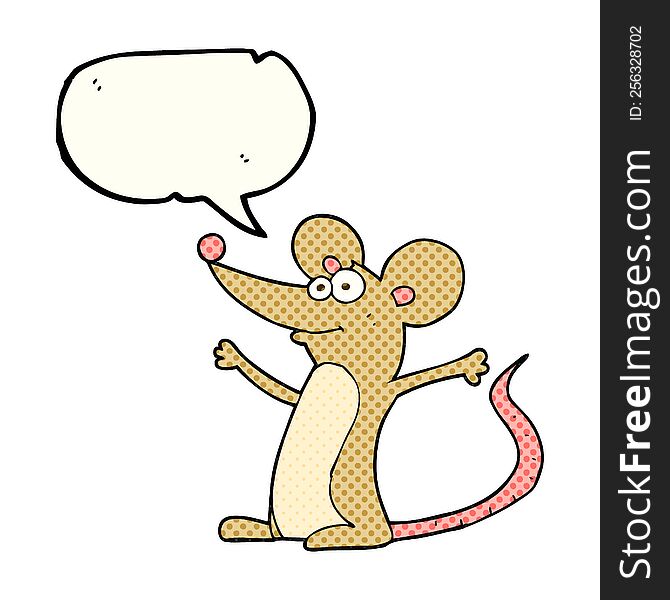 Comic Book Speech Bubble Cartoon Mouse