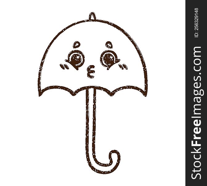 Umbrella Charcoal Drawing