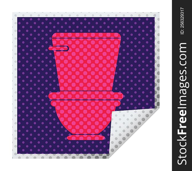Toilet Square Peeling Sticker