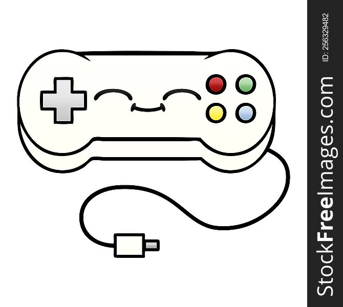 Gradient Shaded Cartoon Game Controller