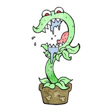 Texture Cartoon Carnivorous Plant Royalty Free Stock Image