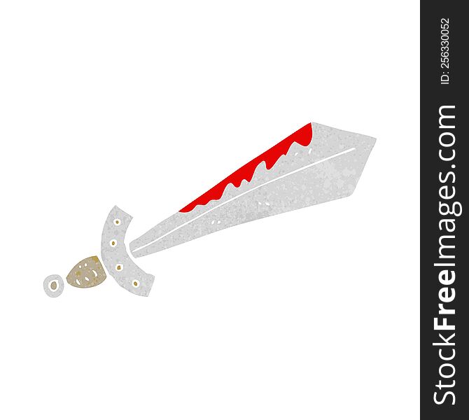 cartoon bloody sword