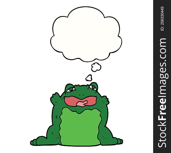 Cartoon Toad And Thought Bubble