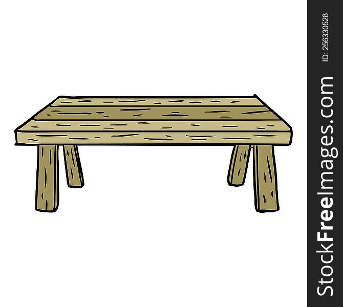 cartoon wooden table. cartoon wooden table