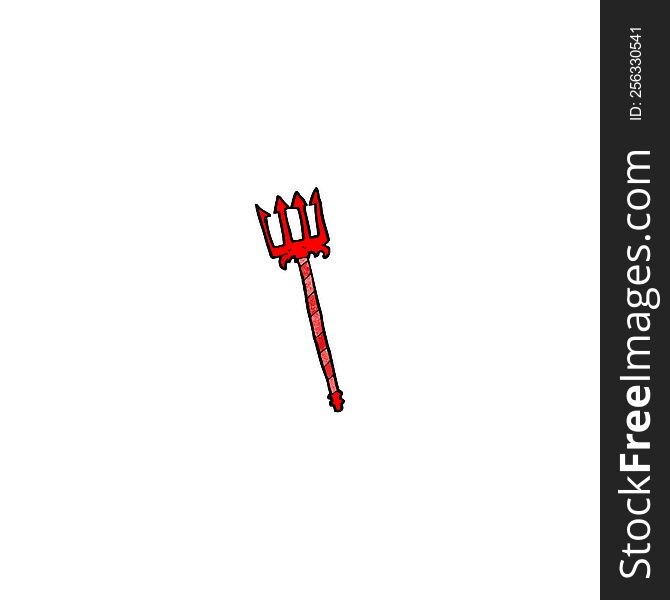 cartoon devil pitchfork