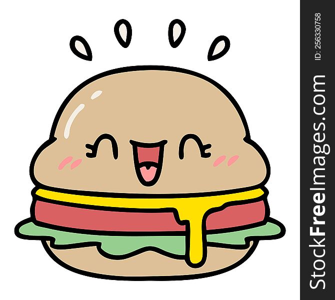 cartoon of a tasty burger