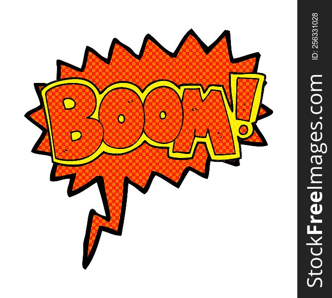 freehand drawn comic book speech bubble cartoon boom symbol