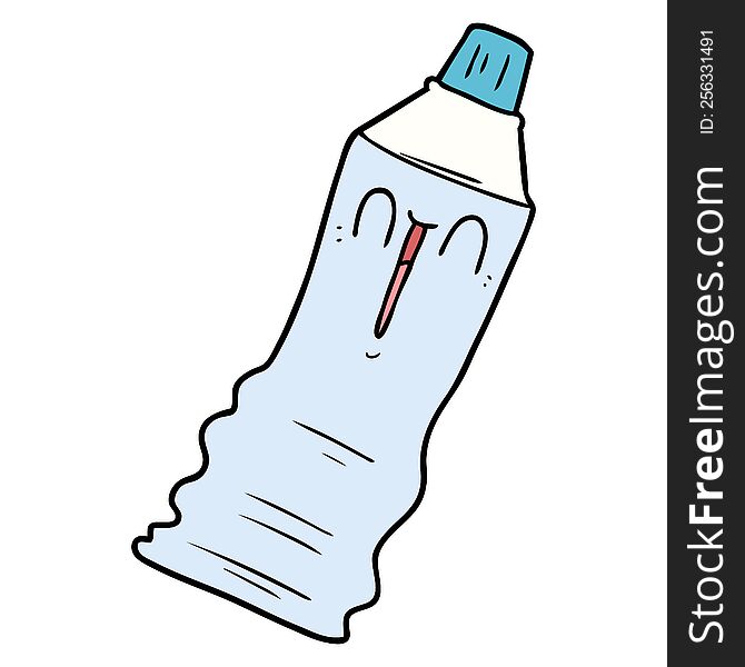 cartoon toothpaste tube. cartoon toothpaste tube