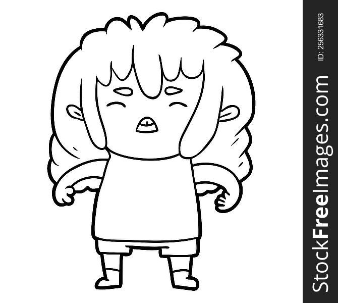 cartoon angry kid. cartoon angry kid
