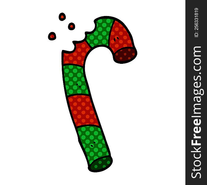 cartoon doodle xmas candy cane