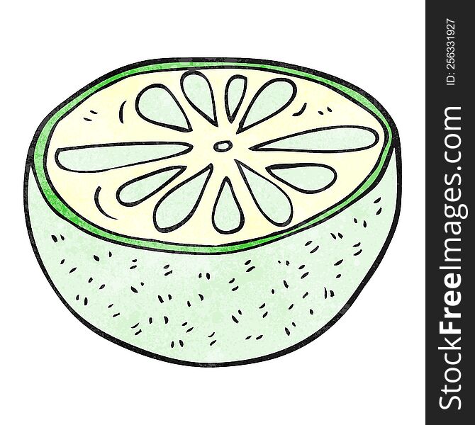 freehand textured cartoon half melon