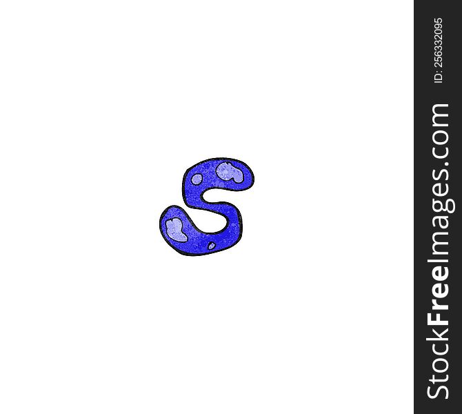 child\'s drawing of the letter s