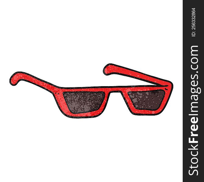 freehand drawn texture cartoon sunglasses