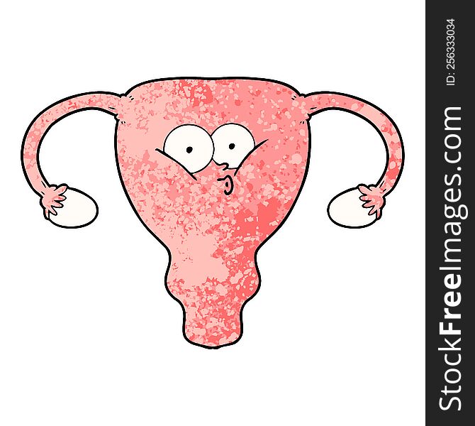 cartoon uterus. cartoon uterus