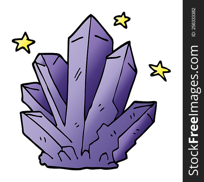 cartoon doodle magic crystal