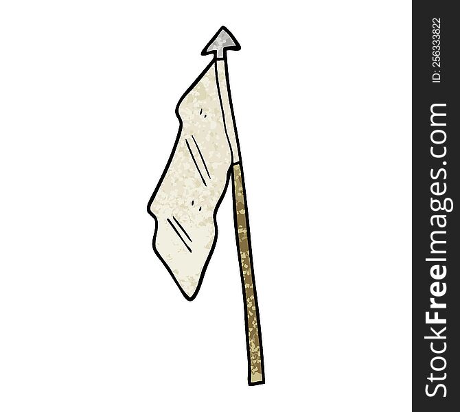 grunge textured illustration cartoon white flag