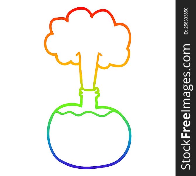 Rainbow Gradient Line Drawing Cartoon Experiment Potions
