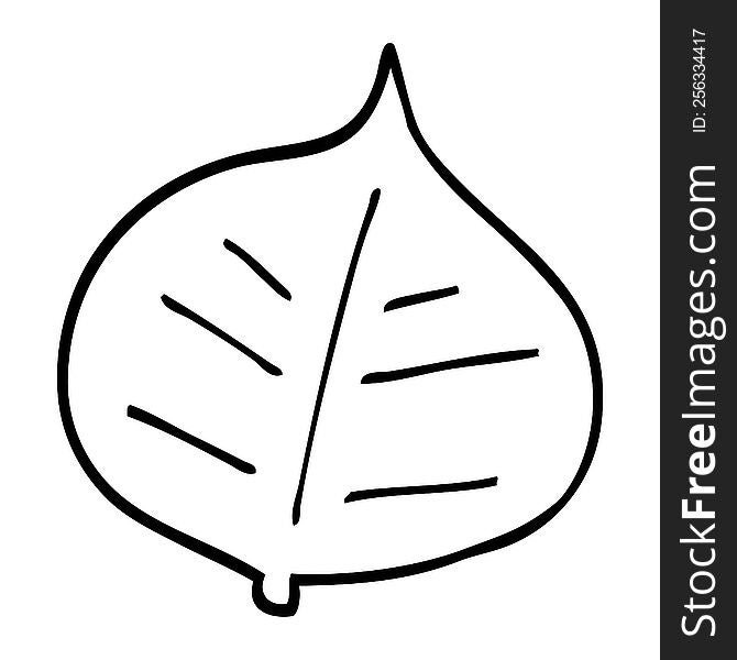 Line Drawing Cartoon Leaf