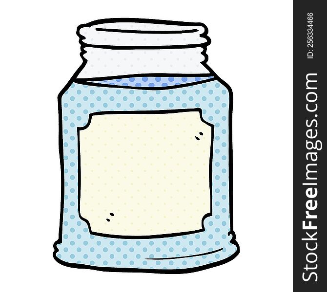 Cartoon Doodle Candle In Jar