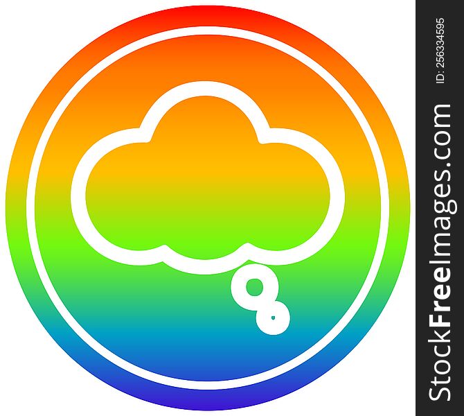 Thought Bubble Circular In Rainbow Spectrum