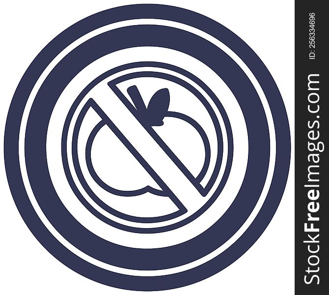 No Healthy Food Circular Icon