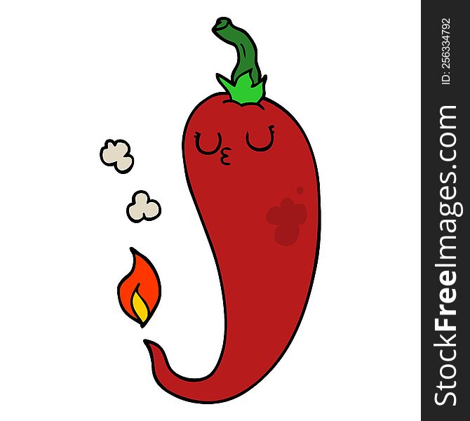 cartoon hot chili pepper