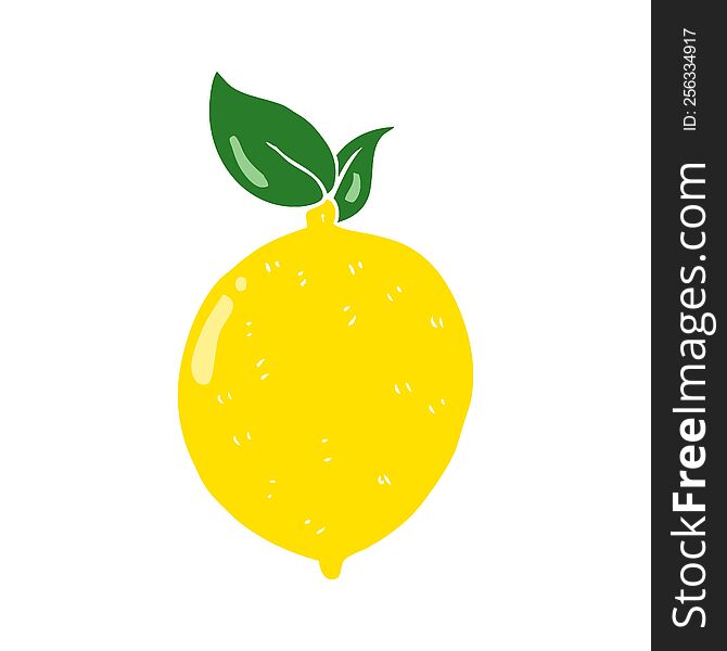 flat color illustration of lemon. flat color illustration of lemon