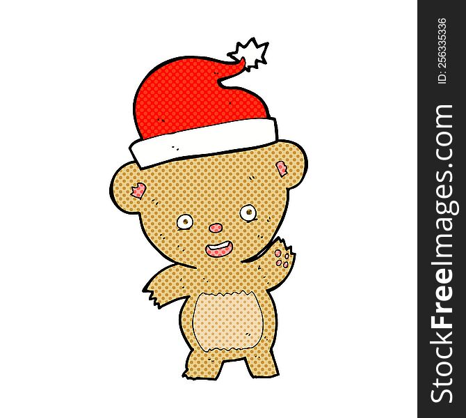 cartoon christmas teddy bear