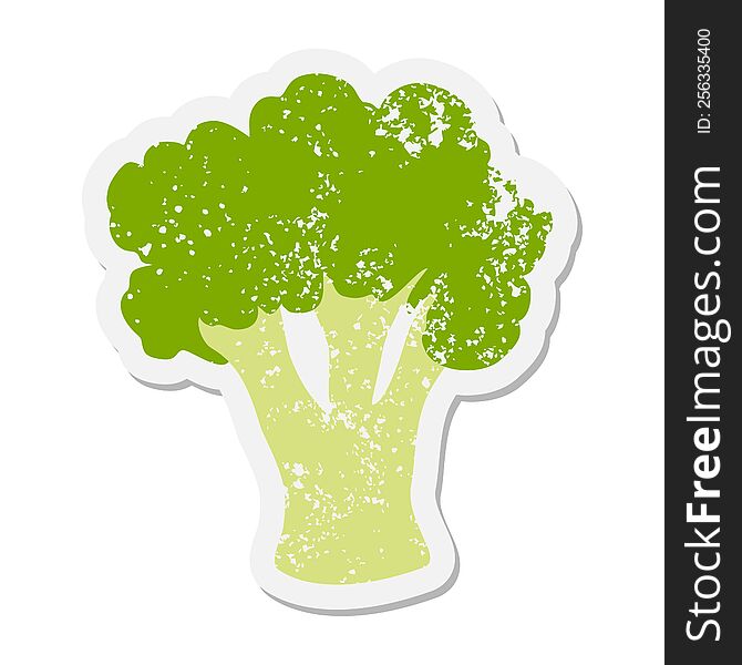 Broccoli  grunge sticker