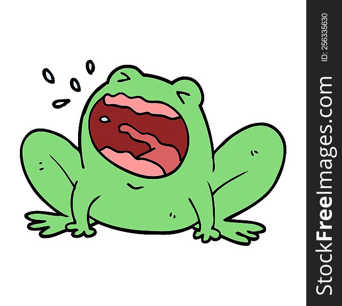 Cartoon Frog Shouting