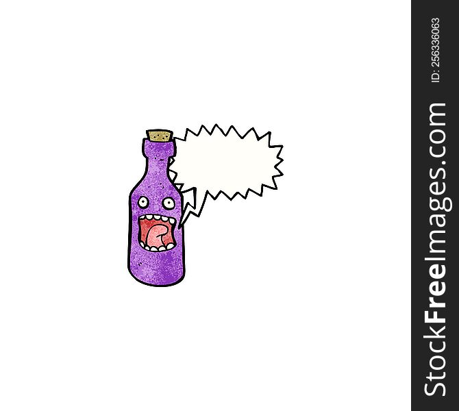 frightened bottle cartoon character