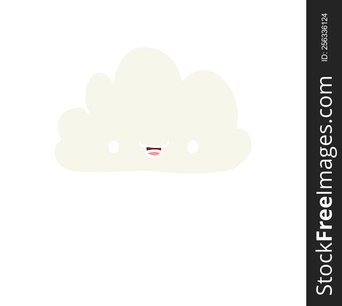 Flat Color Style Cartoon Storm Cloud