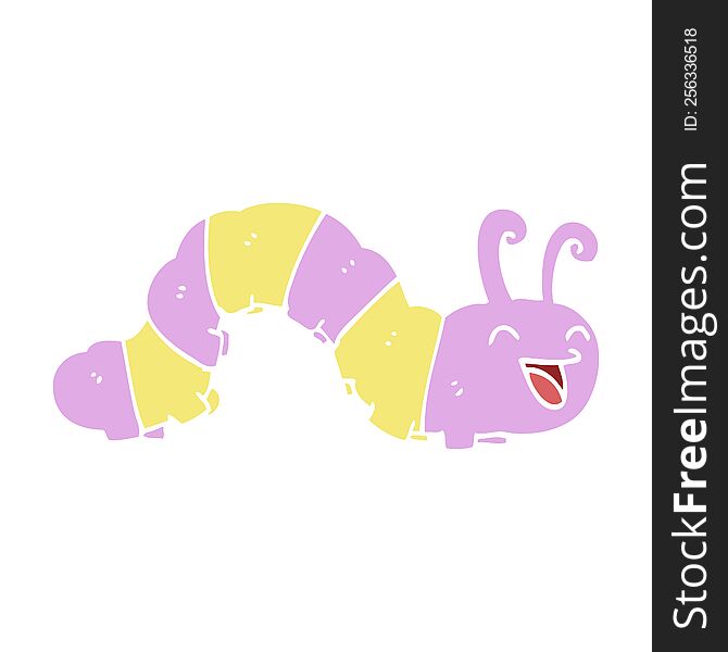 cute cartoon doodle caterpillar