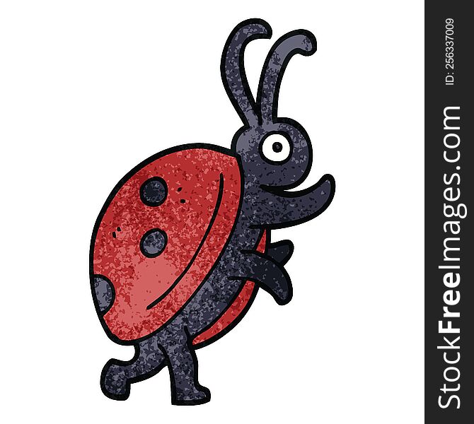 cartoon doodle ladybug