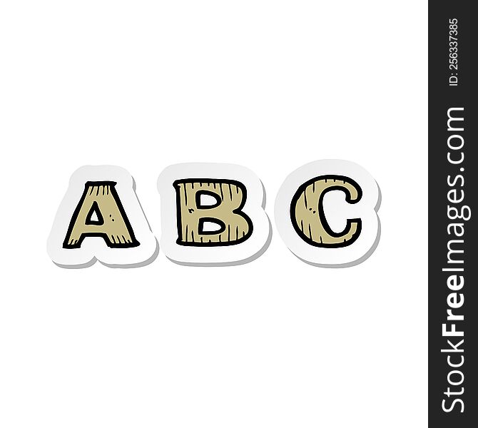 Sticker Of A A B C Cartoon