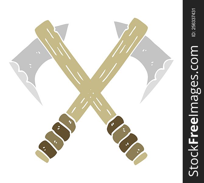 flat color illustration of axes. flat color illustration of axes