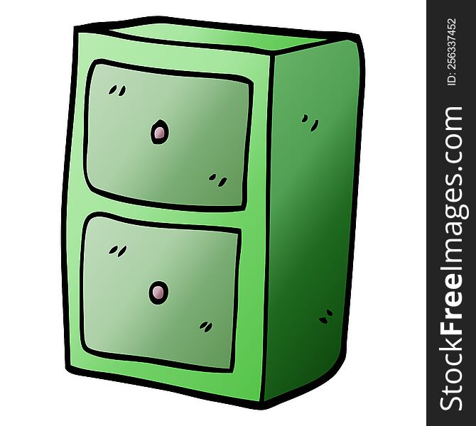 cartoon doodle filing cabinet