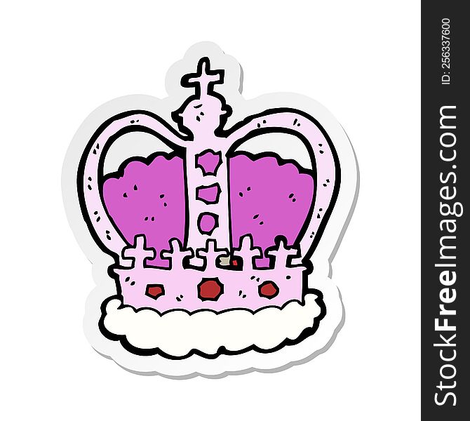 sticker of a cartoon royal crown