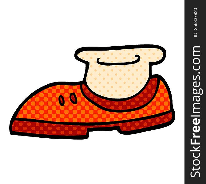 cartoon doodle of a shoe and sock